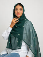 طرحه بوال طبقة ورود القلب أخضر غامق