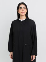 ⁦عباية العمرة أسود بسحاب⁩ - الصورة ⁦4⁩