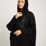 عباية نص بشت النجوم اللامعة أسود
