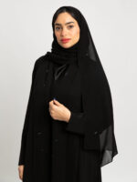 ⁦عباية نص كلوش ليالي نجد بكولة أسود⁩ - الصورة ⁦8⁩